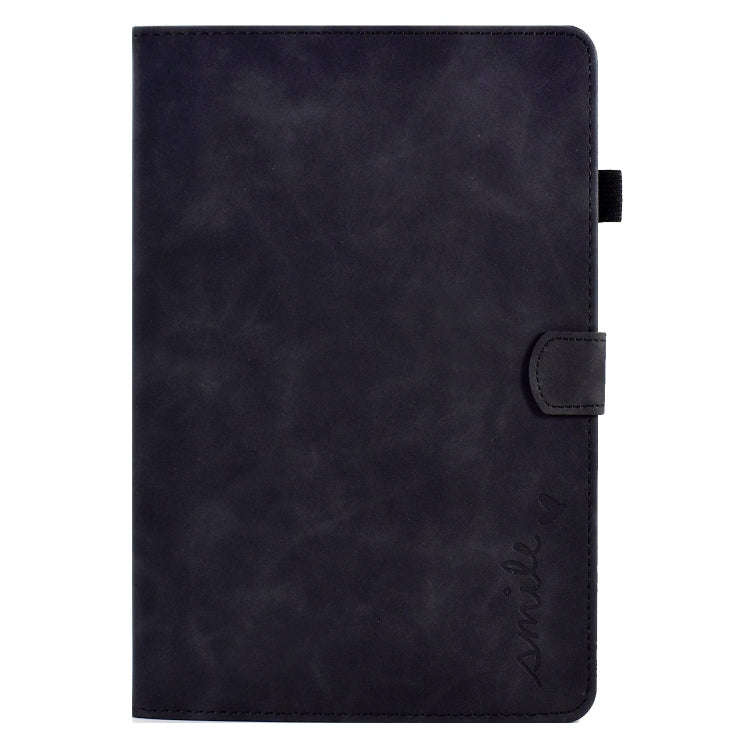 For Huawei MatePad T 10 / T 10s / Honor Pad 6 / X6 Embossed Smile Flip Tablet Leather Case(Black)