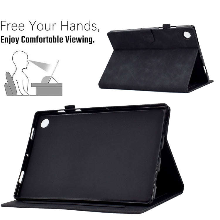 For Huawei MatePad T 10 / T 10s / Honor Pad 6 / X6 Embossed Smile Flip Tablet Leather Case(Black)