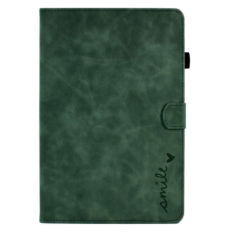 For Huawei MatePad T 10 / T 10s / Honor Pad 6 / X6 Embossed Smile Flip Tablet Leather Case(Green)