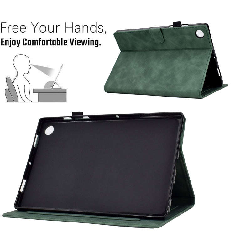 For Huawei MatePad T 10 / T 10s / Honor Pad 6 / X6 Embossed Smile Flip Tablet Leather Case(Green)