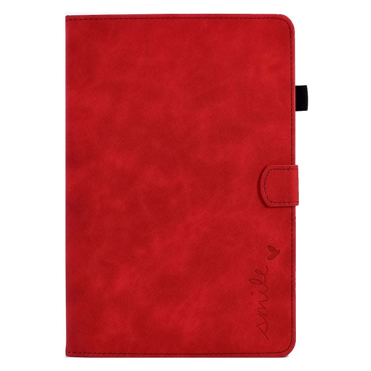 For Huawei MatePad T 10 / T 10s / Honor Pad 6 / X6 Embossed Smile Flip Tablet Leather Case(Red)