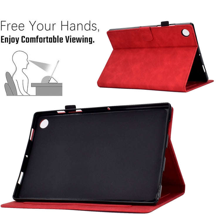 For Huawei MatePad T 10 / T 10s / Honor Pad 6 / X6 Embossed Smile Flip Tablet Leather Case(Red)