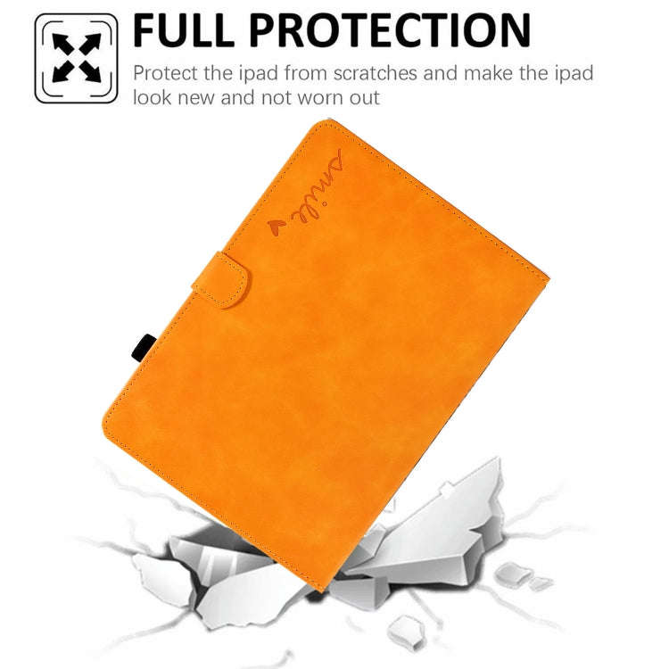 For Huawei MatePad T 10 / T 10s / Honor Pad 6 / X6 Embossed Smile Flip Tablet Leather Case(Khaki)