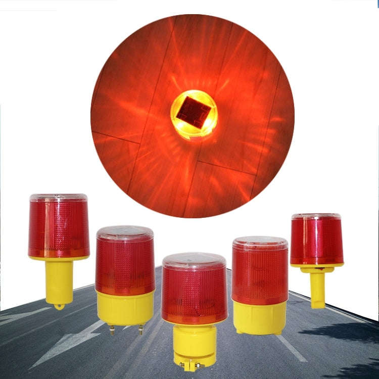 Night Solar Safety Warning Flash Light, Specification:01 Screw Fixed(Yellow)