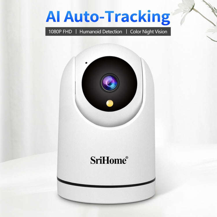 SriHome SH042 2.0MP 1080P HD AI WiFi Pan-tilt Surveillance Camera(EU Plug)