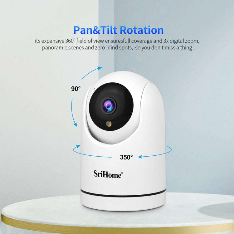 SriHome SH042 2.0MP 1080P HD AI WiFi Pan-tilt Surveillance Camera(EU Plug)
