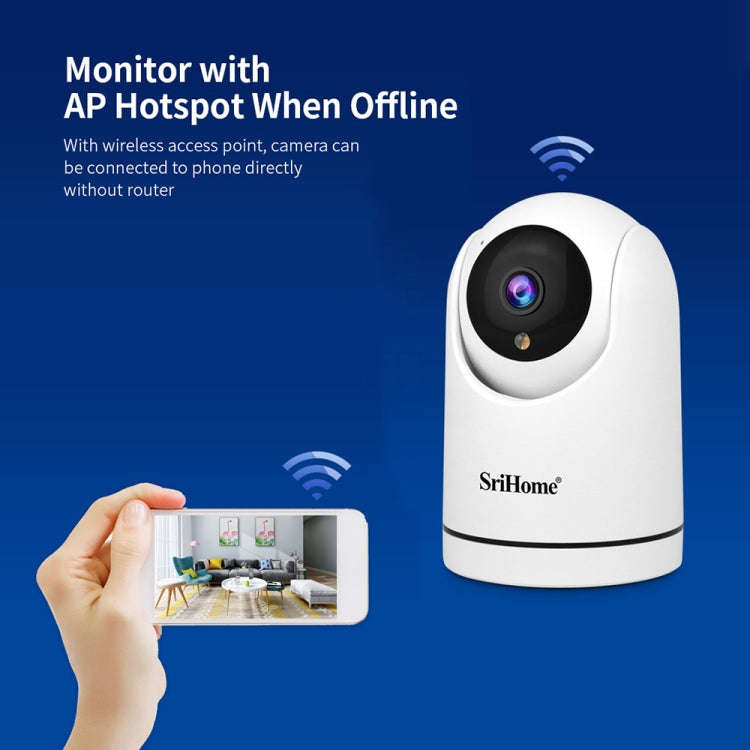 SriHome SH042 2.0MP 1080P HD AI WiFi Pan-tilt Surveillance Camera(EU Plug)