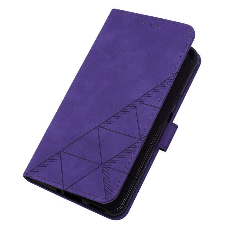 For Tecno Camon 19 Neo Crossbody 3D Embossed Flip Leather Phone Case(Purple)