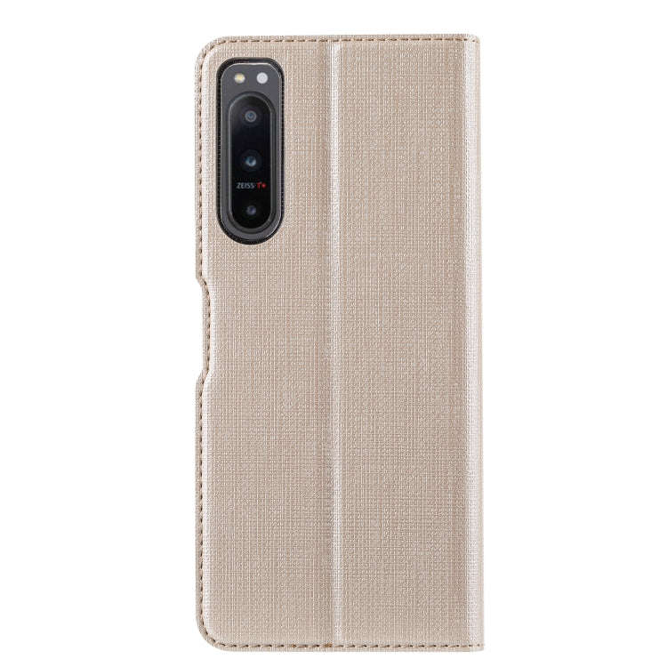 For Sony Xperia 5 IV ViLi DMX Series TPU + PU Shockproof Leather Phone Case(Gold)