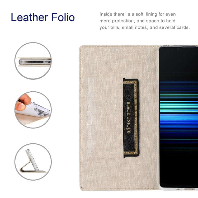 For Sony Xperia 5 IV ViLi DMX Series TPU + PU Shockproof Leather Phone Case(Gold)