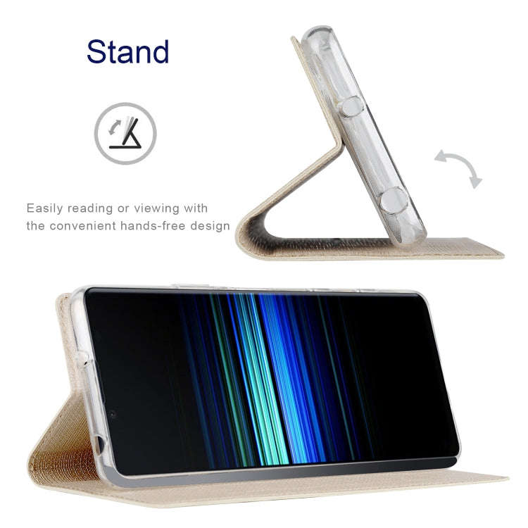 For Sony Xperia 5 IV ViLi DMX Series TPU + PU Shockproof Leather Phone Case(Gold)