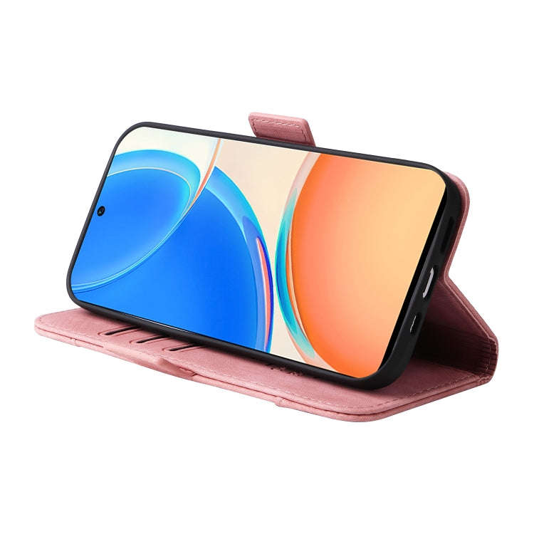 For Honor X8 BETOPNICE Dual-side Buckle Leather Phone Case(Pink)