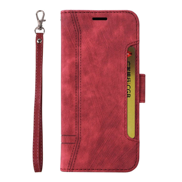 For Honor X8 BETOPNICE Dual-side Buckle Leather Phone Case(Red)