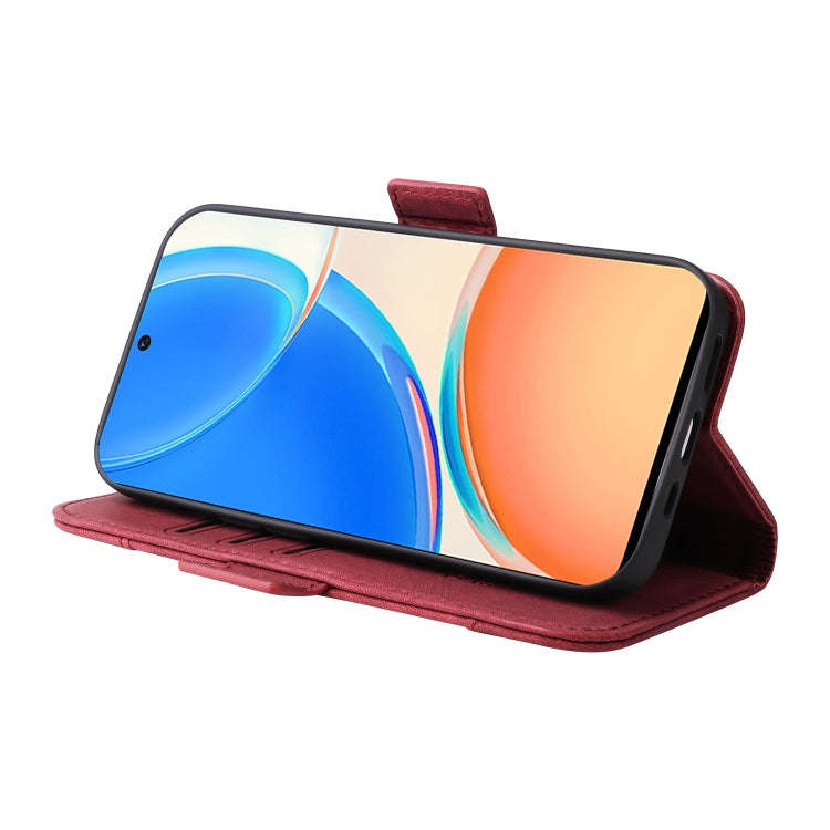 For Honor X8 BETOPNICE Dual-side Buckle Leather Phone Case(Red)