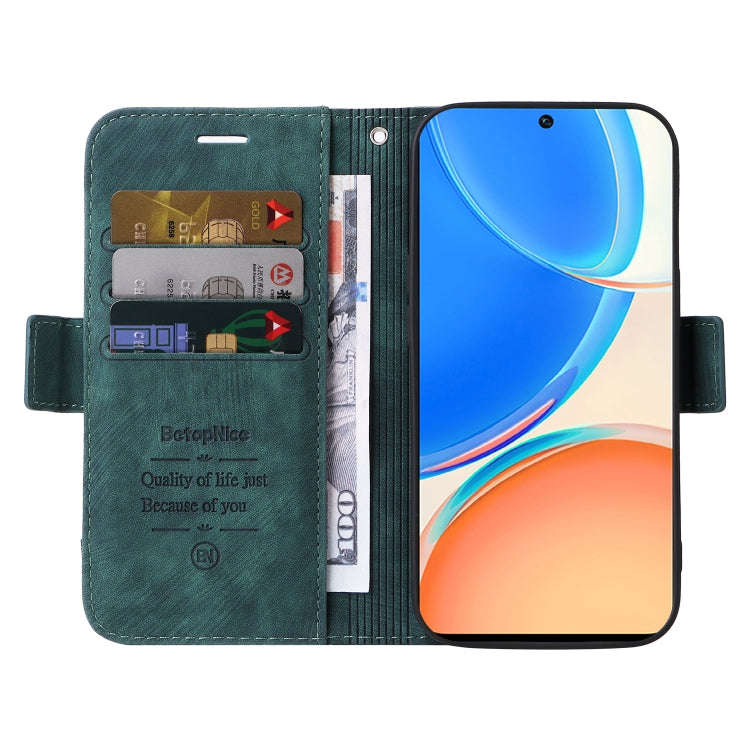 For Honor X8 BETOPNICE Dual-side Buckle Leather Phone Case(Green)