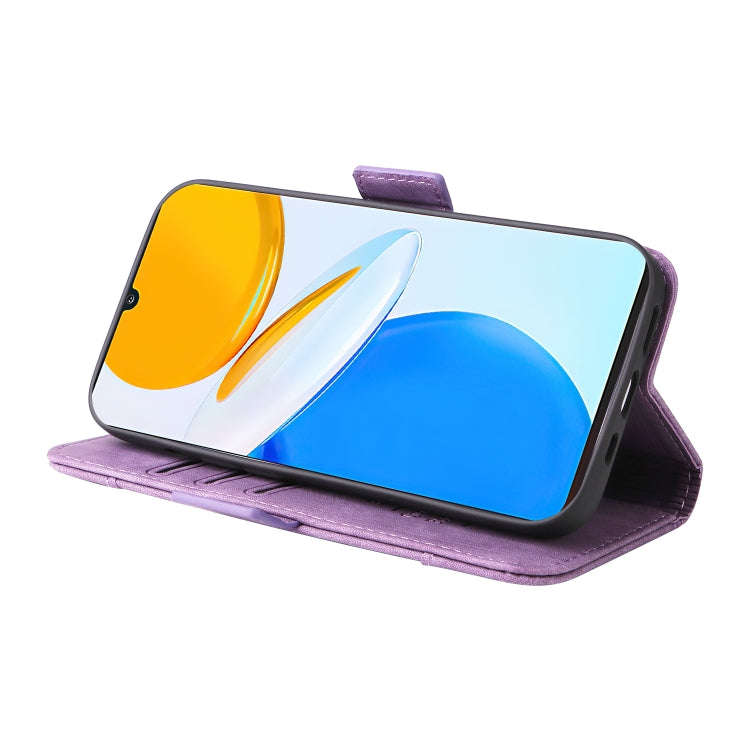 For Honor X7 BETOPNICE Dual-side Buckle Leather Phone Case(Purple)