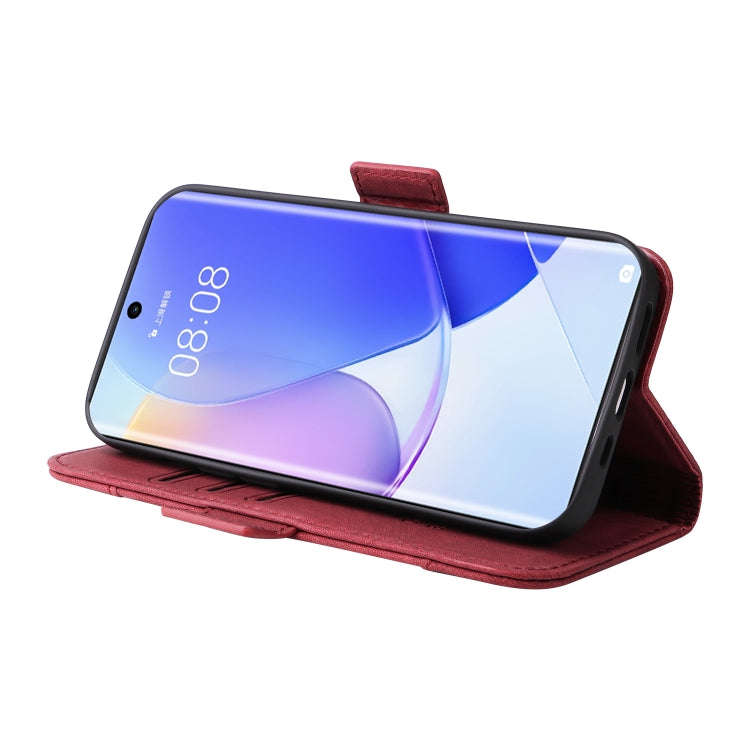 For Huawei nova 9 BETOPNICE Dual-side Buckle Leather Phone Case(Red)