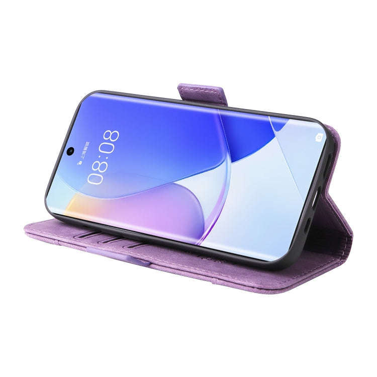 For Huawei nova 9 BETOPNICE Dual-side Buckle Leather Phone Case(Purple)