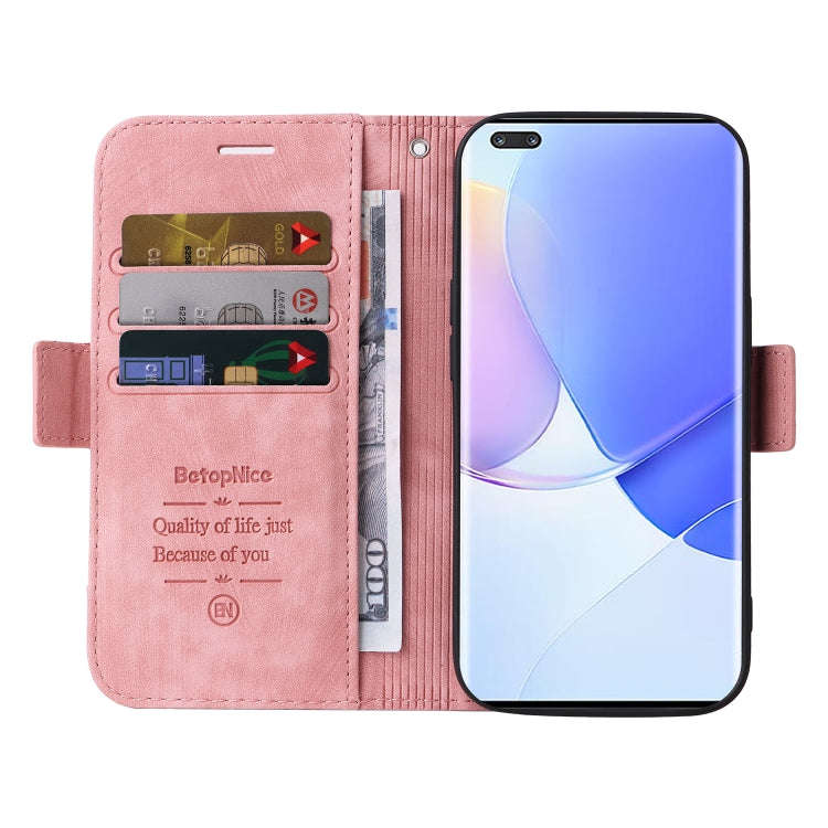 For Huawei nova 9 Pro BETOPNICE Dual-side Buckle Leather Phone Case(Pink)