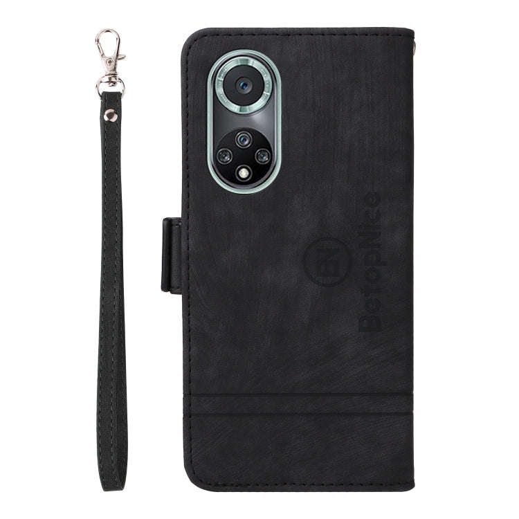 For Huawei nova 9 Pro BETOPNICE Dual-side Buckle Leather Phone Case(Black)