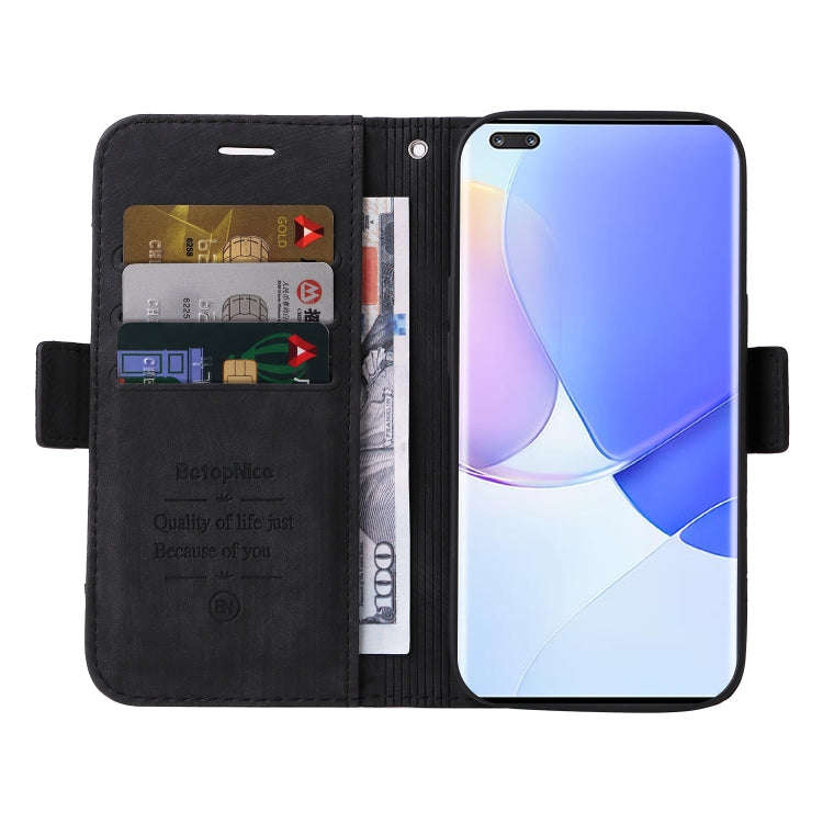 For Huawei nova 9 Pro BETOPNICE Dual-side Buckle Leather Phone Case(Black)