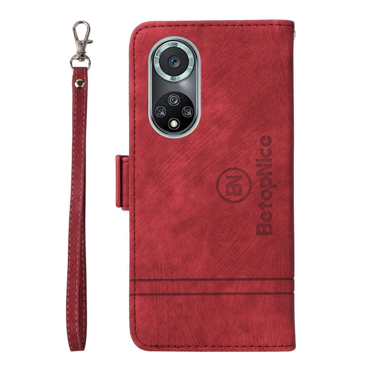 For Huawei nova 9 Pro BETOPNICE Dual-side Buckle Leather Phone Case(Red)