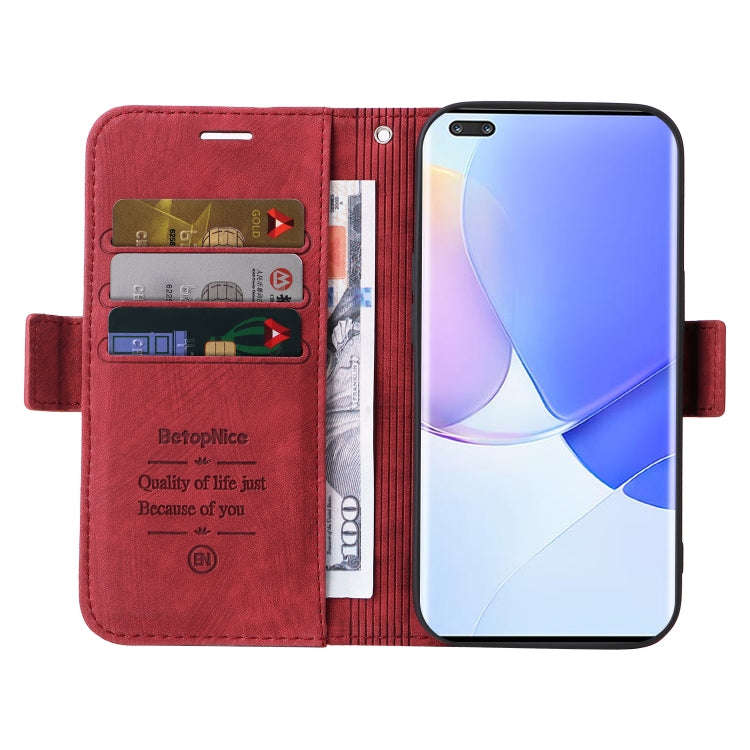 For Huawei nova 9 Pro BETOPNICE Dual-side Buckle Leather Phone Case(Red)