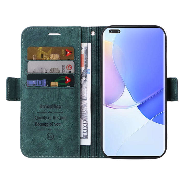 For Huawei nova 9 Pro BETOPNICE Dual-side Buckle Leather Phone Case(Green)