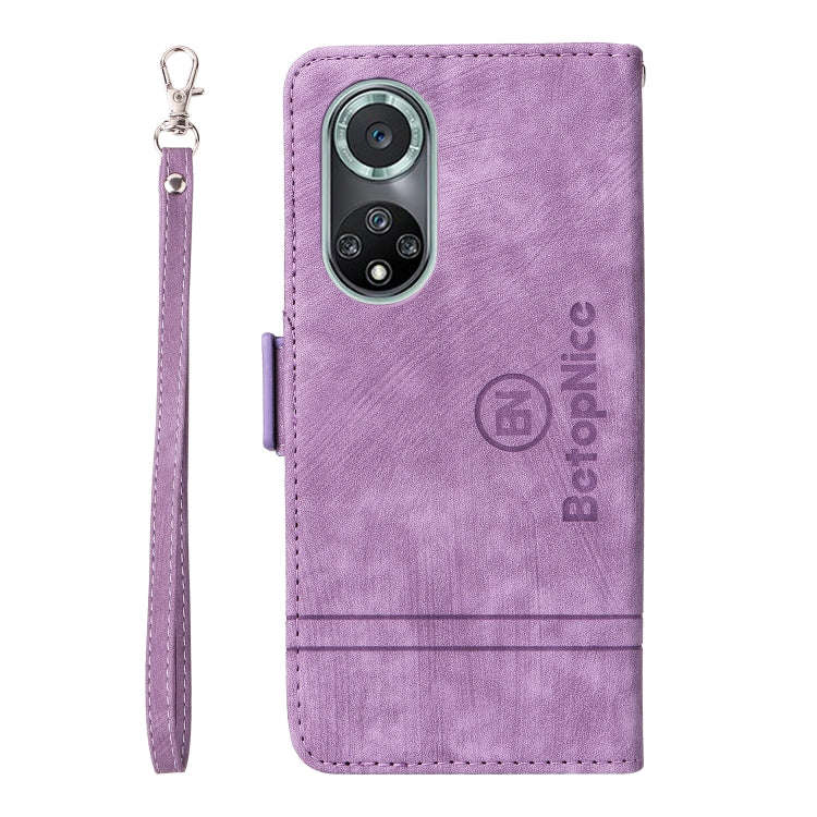For Huawei nova 9 Pro BETOPNICE Dual-side Buckle Leather Phone Case(Purple)