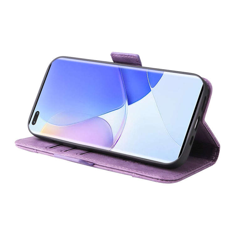 For Huawei nova 9 Pro BETOPNICE Dual-side Buckle Leather Phone Case(Purple)