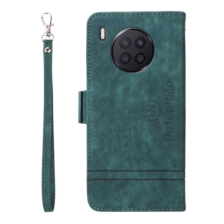 For Huawei nova 8i BETOPNICE Dual-side Buckle Leather Phone Case(Green)