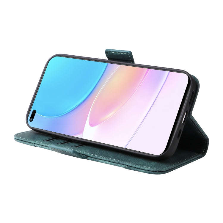 For Huawei nova 8i BETOPNICE Dual-side Buckle Leather Phone Case(Green)
