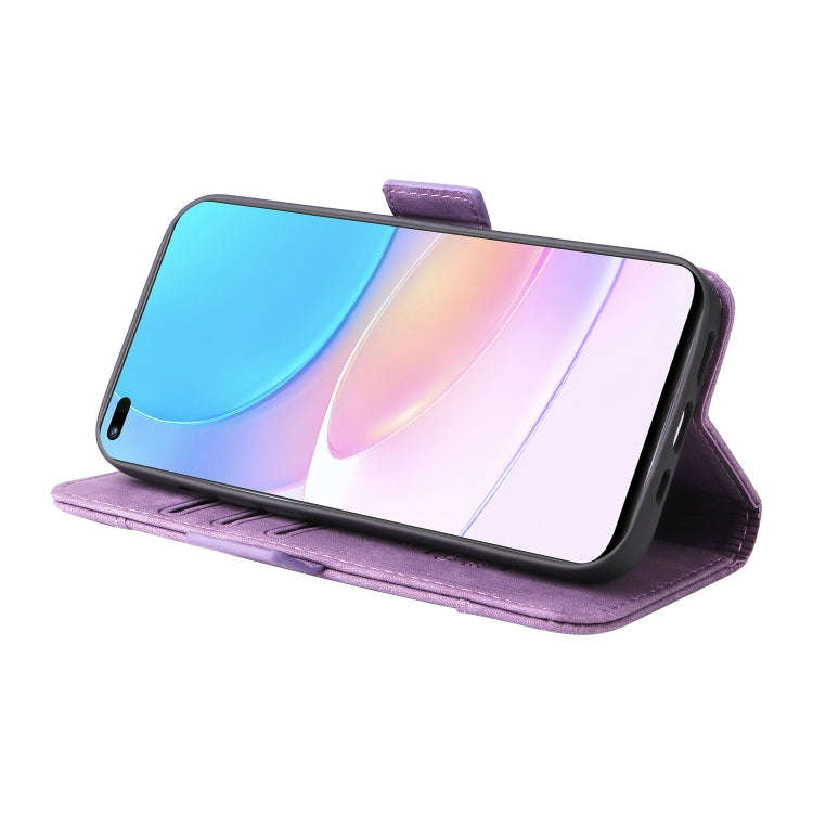 For Huawei nova 8i BETOPNICE Dual-side Buckle Leather Phone Case(Purple)