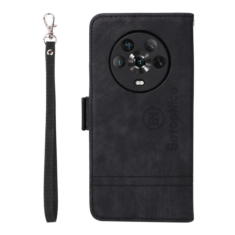 For Honor Magic4 BETOPNICE Dual-side Buckle Leather Phone Case(Black)