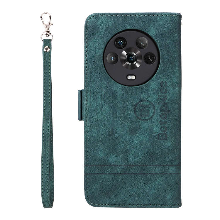 For Honor Magic4 BETOPNICE Dual-side Buckle Leather Phone Case(Green)