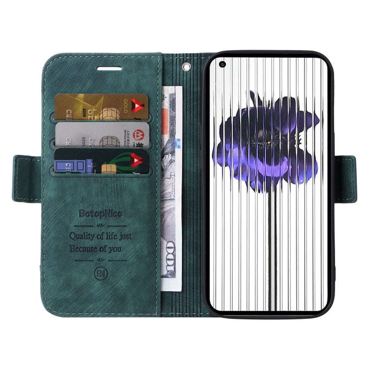For Nothing Phone 1 BETOPNICE Dual-side Buckle Leather Phone Case(Green)