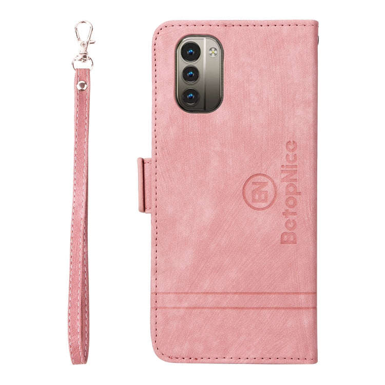 For Nokia G21 BETOPNICE Dual-side Buckle Leather Phone Case(Pink)
