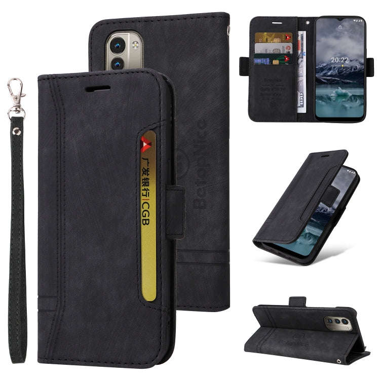 For Nokia G21 BETOPNICE Dual-side Buckle Leather Phone Case(Black)