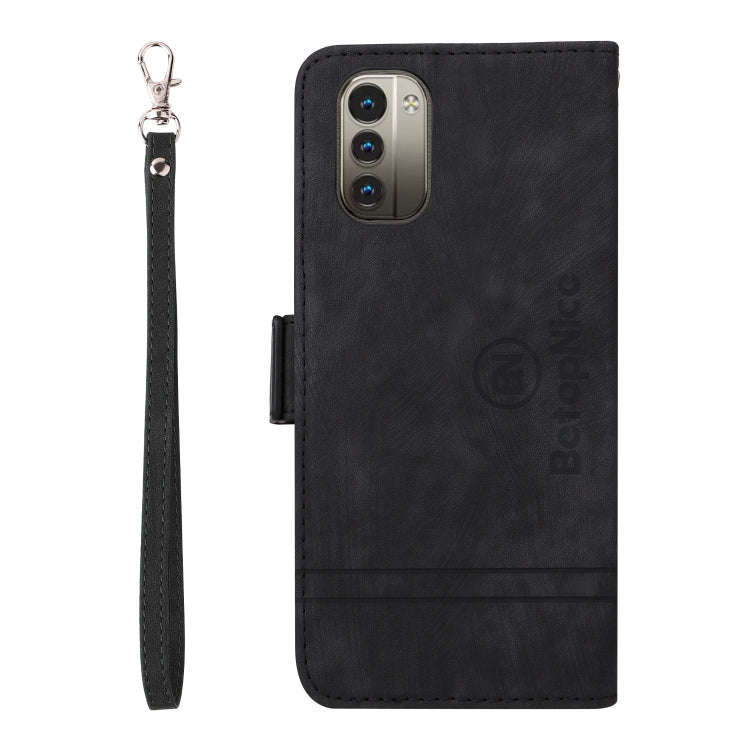 For Nokia G21 BETOPNICE Dual-side Buckle Leather Phone Case(Black)