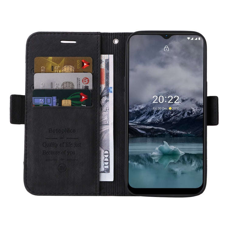 For Nokia G21 BETOPNICE Dual-side Buckle Leather Phone Case(Black)