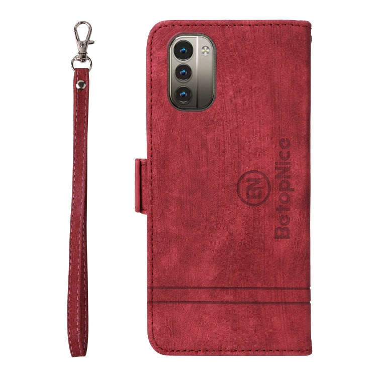 For Nokia G21 BETOPNICE Dual-side Buckle Leather Phone Case(Red)