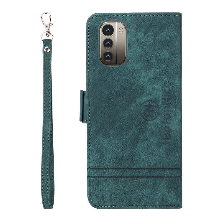 For Nokia G21 BETOPNICE Dual-side Buckle Leather Phone Case(Green)