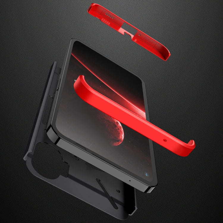 For Nothing Phone 1 GKK Three Stage Splicing Full Coverage PC Phone Case(Black Red)