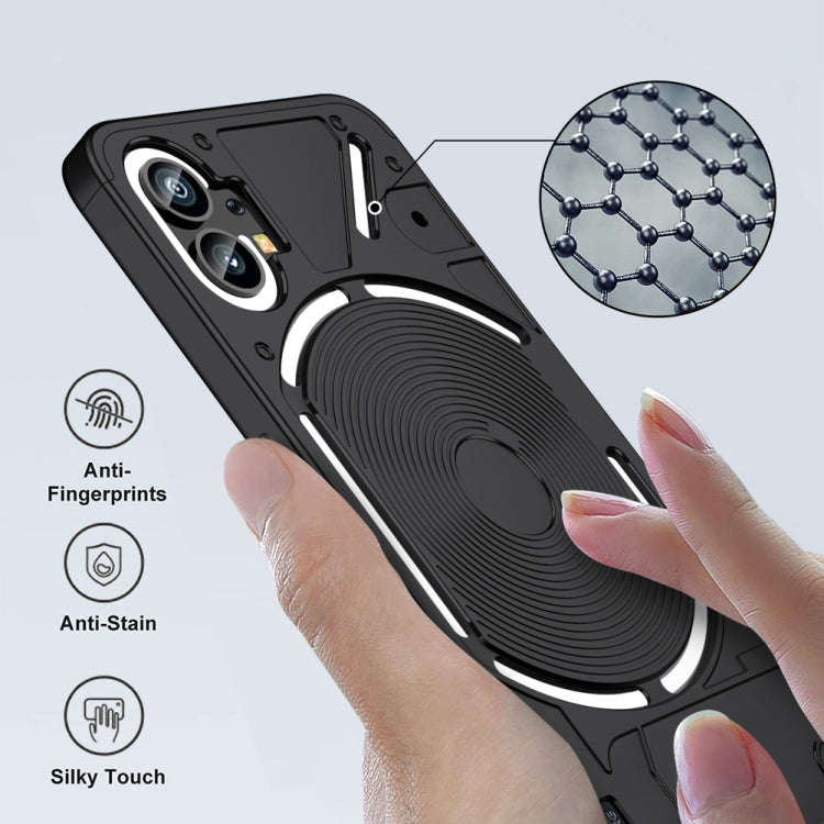 For Nothing Phone 1 GKK Three Stage Splicing Full Coverage PC Phone Case(Black)
