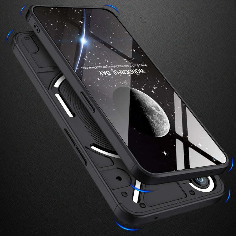 For Nothing Phone 1 GKK Three Stage Splicing Full Coverage PC Phone Case(Black)