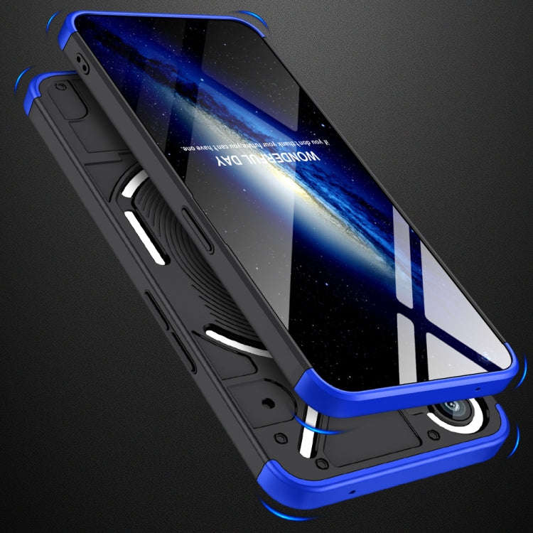 For Nothing Phone 1 GKK Three Stage Splicing Full Coverage PC Phone Case(Black Blue)