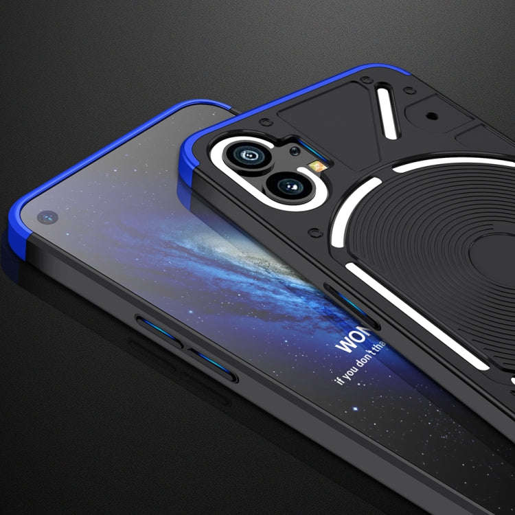 For Nothing Phone 1 GKK Three Stage Splicing Full Coverage PC Phone Case(Black Blue)