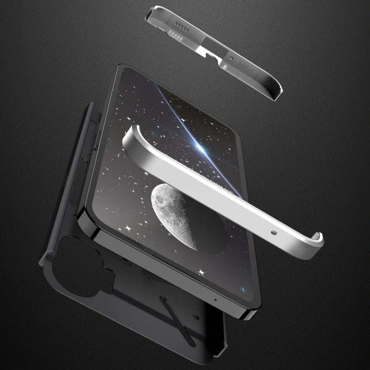 For Nothing Phone 1 GKK Three Stage Splicing Full Coverage PC Phone Case(Black Silver)