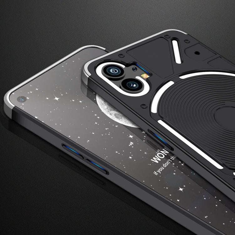 For Nothing Phone 1 GKK Three Stage Splicing Full Coverage PC Phone Case(Black Silver)