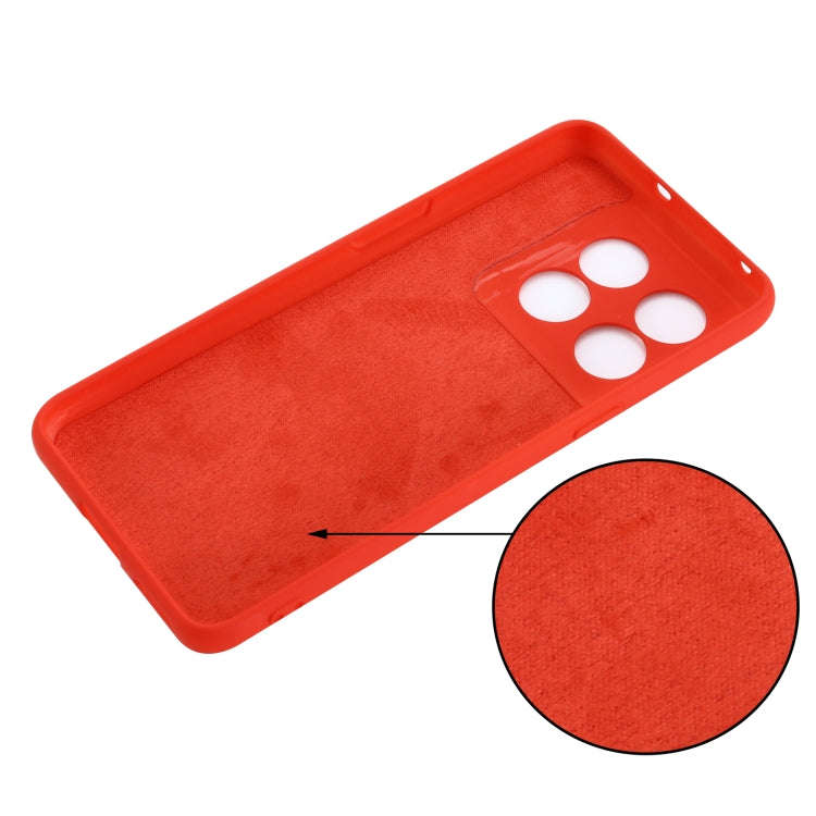 For OnePlus 10T 5G / ACE Pro Pure Color Liquid Silicone Shockproof Phone Case(Red)